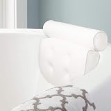 Taylor & Brown Spa Bath Pillow Large 38x35cm White Head Neck Shoulder Back view 3