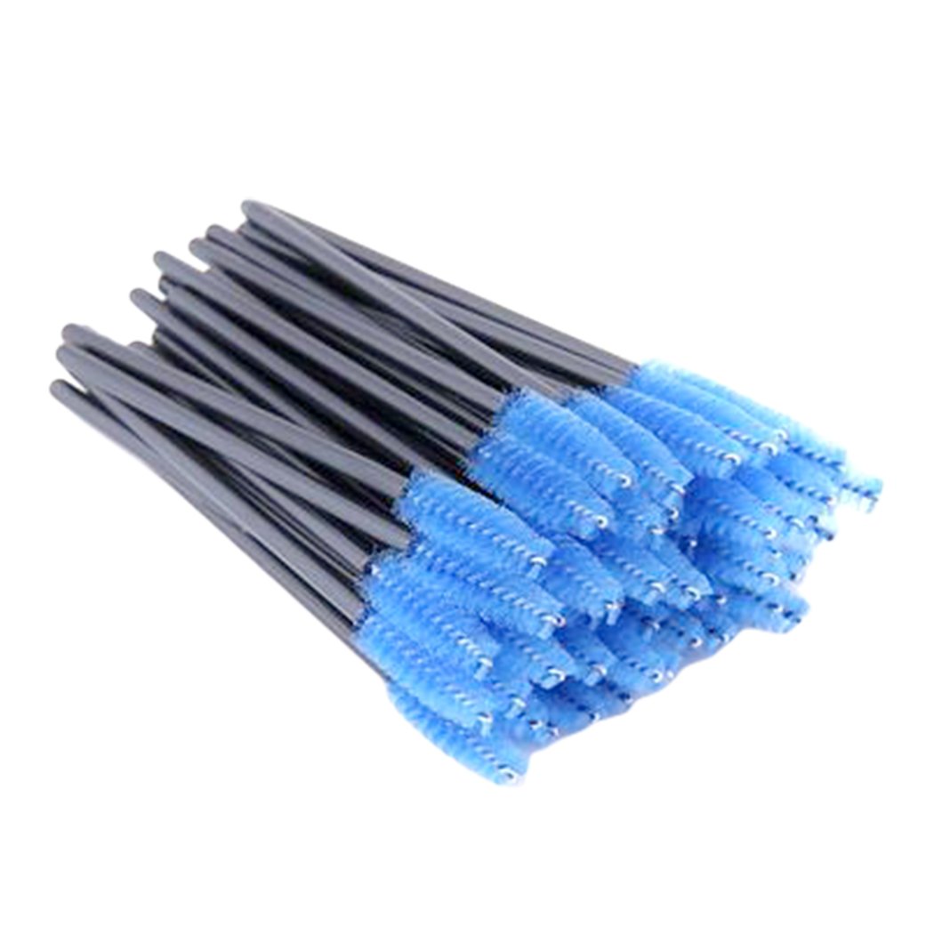 Xiaoyu 100PCS Disposable Mascara Wands Eyelash Applicator Eyebrow Brush - Blue