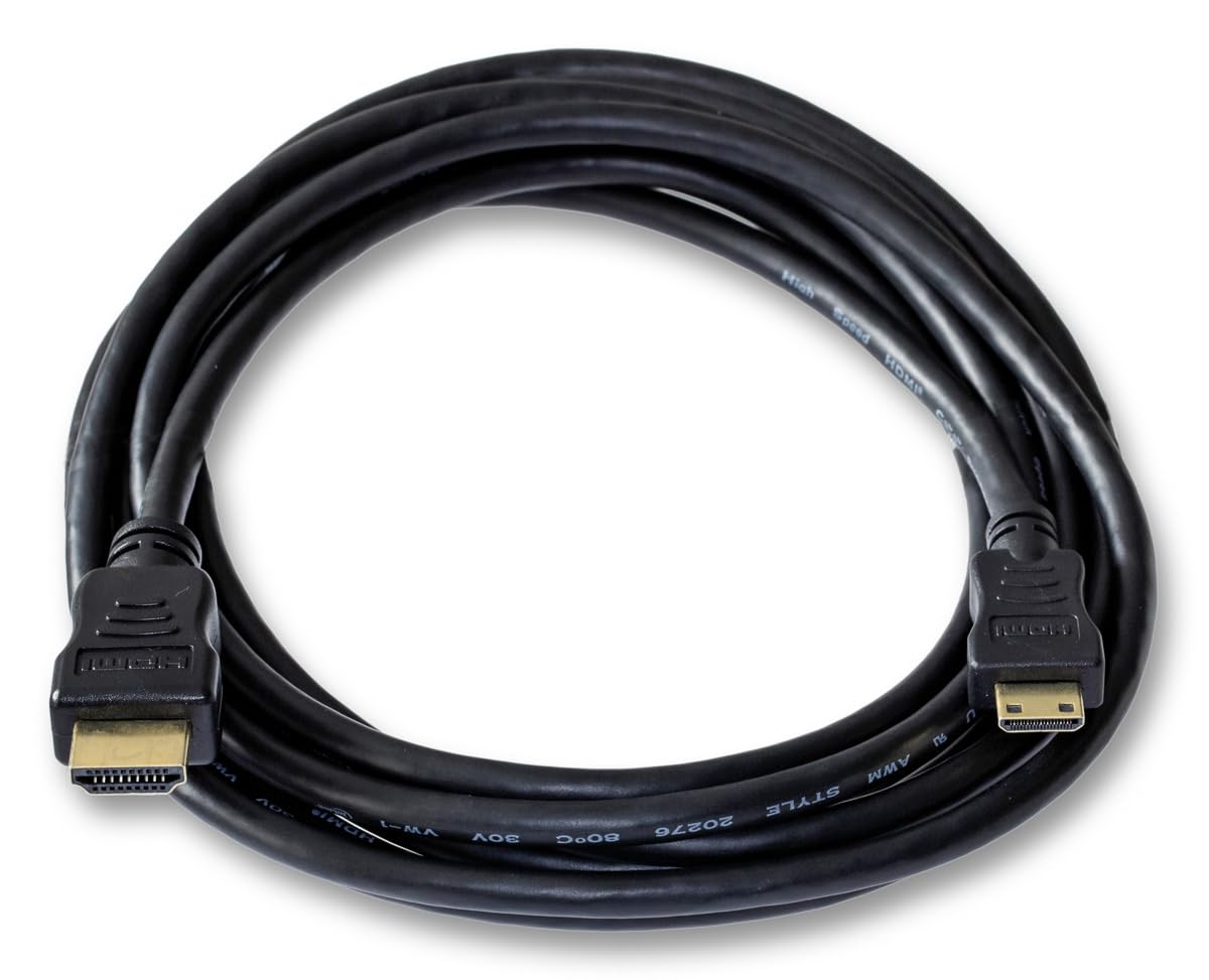SvediTec HDMI Cable for Canon EOS 2000D Digital Camera - Mini C - Gold-Plated - Length 3 m