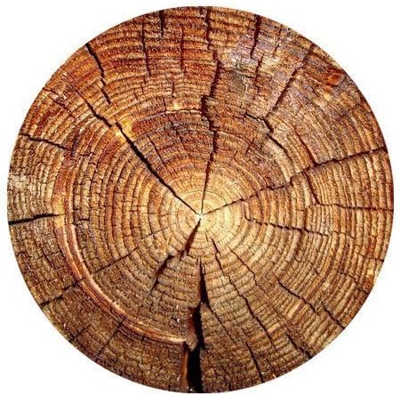 Custom Wood Grain Pattern Cloth Cover Round Mouse Pads 7.87"x7.87",One Side Printed
