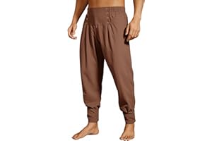 Runcati Mens Medieval Pirate Pants Renaissance Viking Ankle Ren Faire Pants Colonial Gothic Halloween Costume Trousers