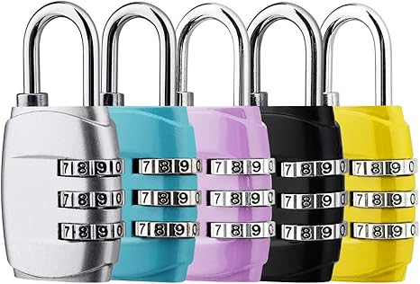 Cadenas A Combinaison Dazspirit 3 Digit Combinaison Cadenas De Securite Luggage Locks Pour Valises De Voyage Bag Lockers Case Gym Backpack 5 Couleurs Amazon Fr Bagages