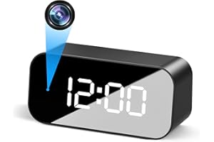 BVYY 4K Spy Hidden Camera Clock WiFi Security Cameras for Indoor Home Office Surveillance Mini Discreet Nanny Cam with Alert Push with Motion Detection Night Vision