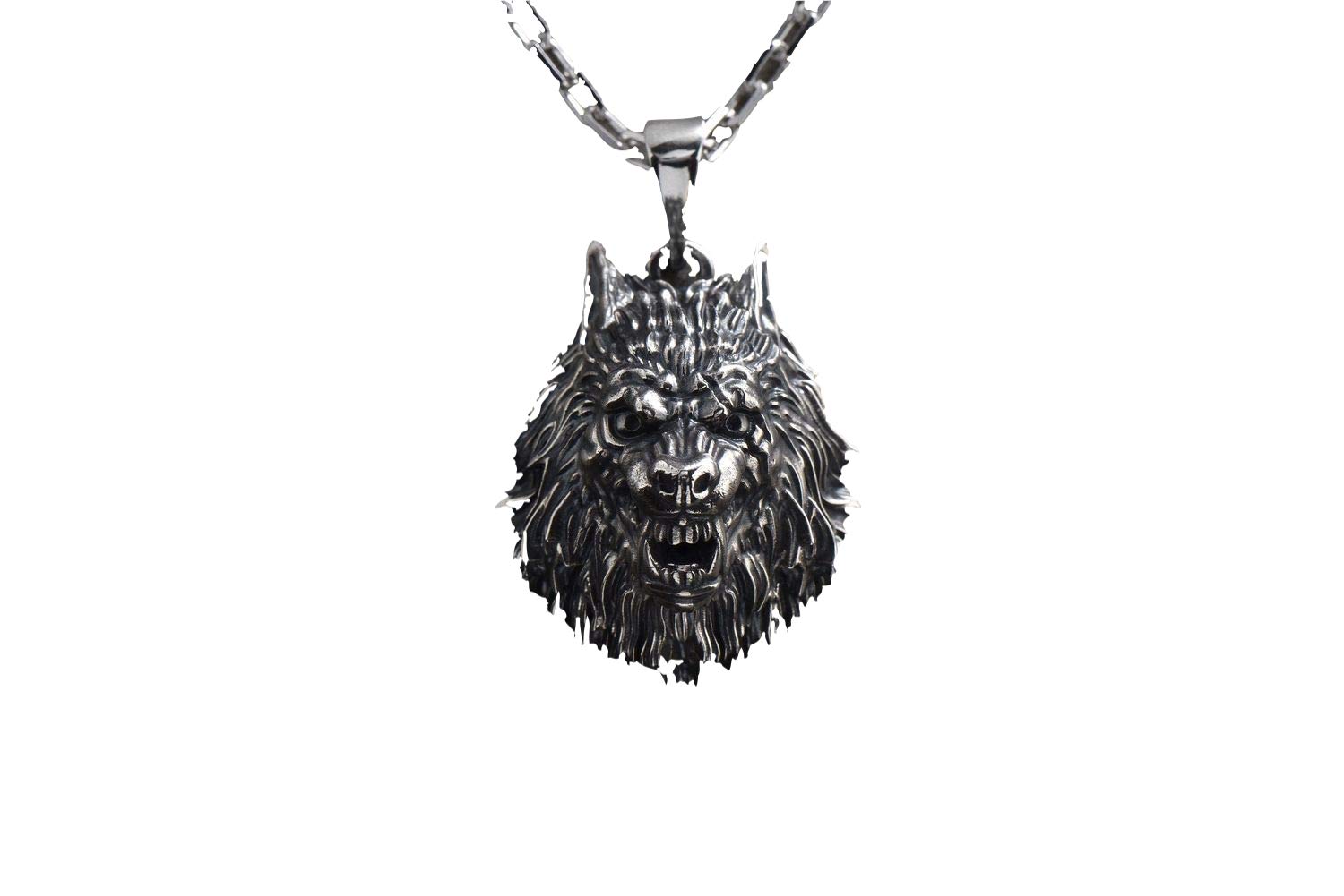 Werewolf pendant Silver Wolf necklace Werewolf pendant
