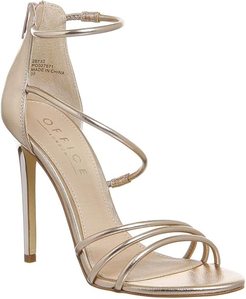 gold strappy shoes uk