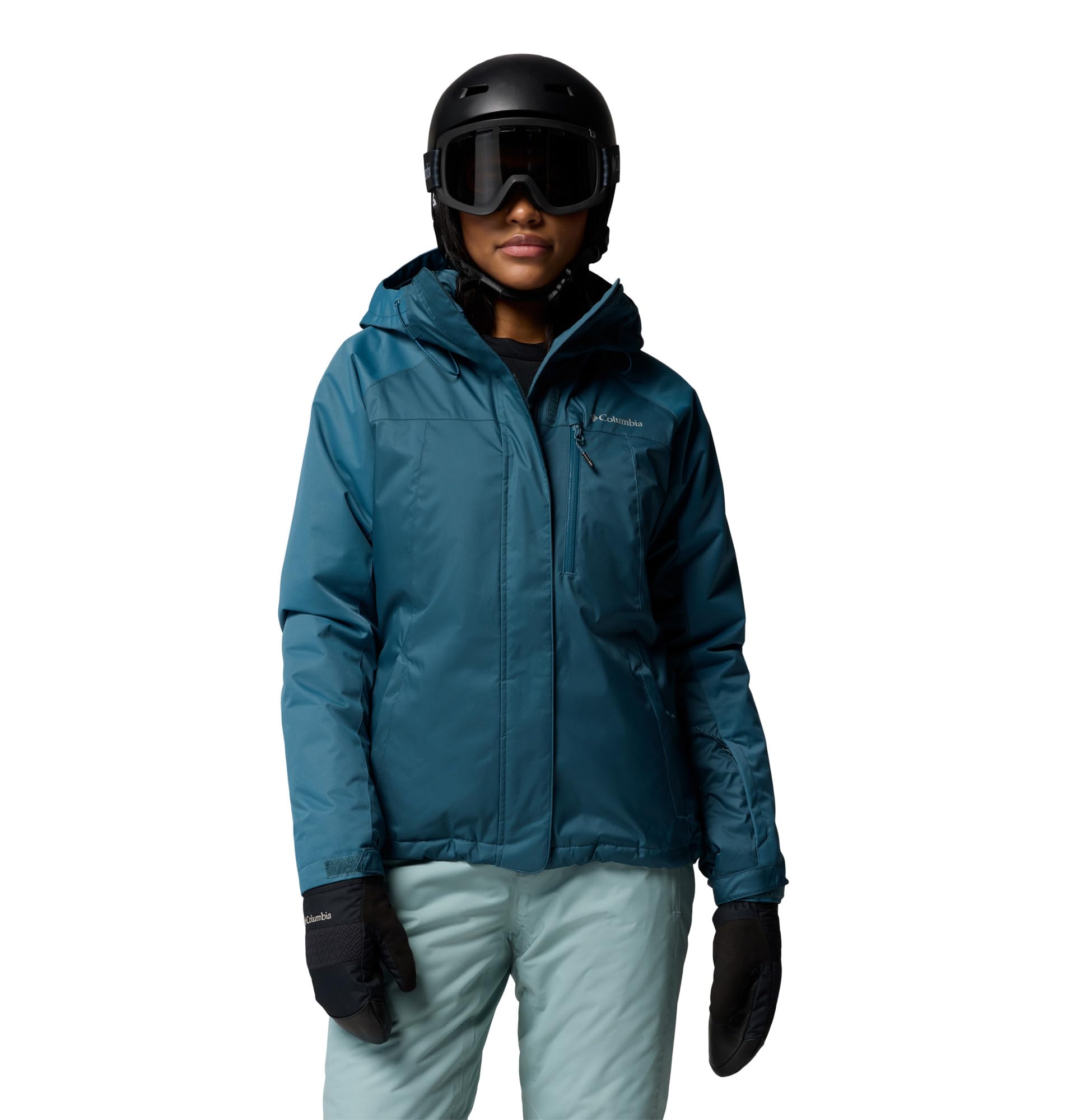 Columbia Womens Snowy Summit Insulated Jacket, Everblue Dobby, X-Small