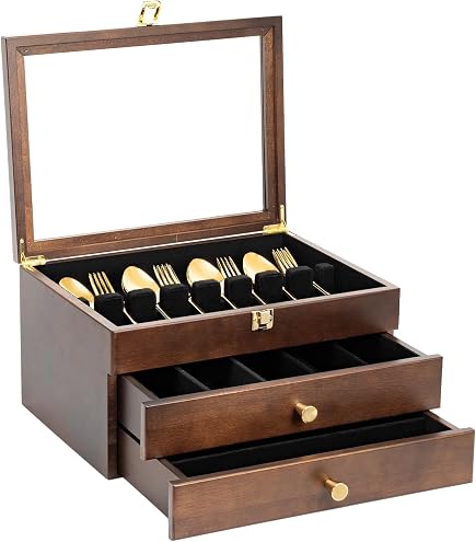 Amazon.com - Reed & Barton Silverware Storage Box, Eureka Mahogany