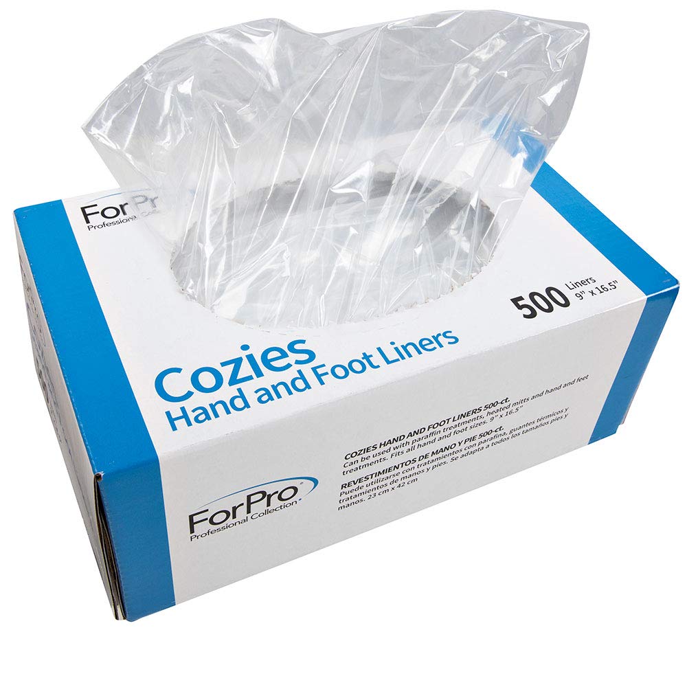 ForPro Cozies Hand and Foot Liners - Paraffin Treatments, Heated Mitts- Hand/Foot Treatments - 9” W x 16.5” L  - 500-Count : Beauty
