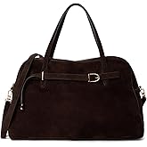 Madewell Women Suede Lg Belted Satchel Dark Carob One Size