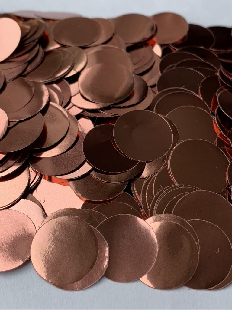 Rose Gold Shiny Confetti, 1.5cm, 20g (2 pack)