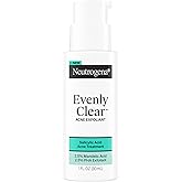 Neutrogena Evenly Clear Acne Exfoliant with Salicylic Acid & Mandelic Acid, Multi-Acid Face Exfoliating Treatment Serum Visibly Fade the look of Post-Acne Marks for A Smooth, Even Skin Tone, 1 fl. oz