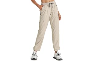 Seamaid Women's Hiking Pants Quick Dry Lightweight Water Resistant Cargo Pants with Zipper Pockets Travel Outdoor