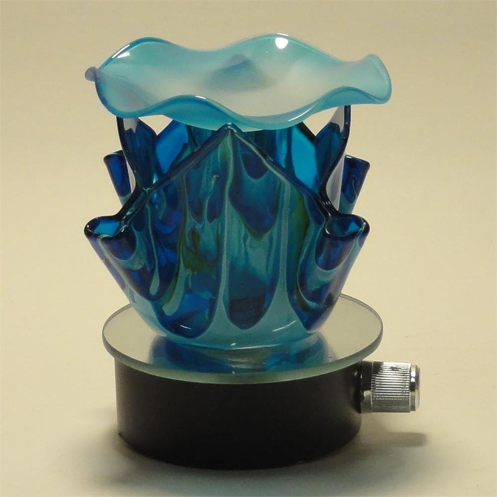 Electric Oil Warmer Diffuser Burner for Fragrance Scented Perfume Aroma Oils Wax Melts Aromatherapy & air freshener (Blue)