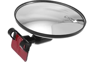 Partuto 1 Pc Large Universal Blind Spot Car Mirrors - Car Rear View Mirror 360 Degree Rotation Adjustable - Glass Black