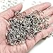 BronaGrand 200 Pieces Small Key Chain Rings Split Ring Key Chains for Keys Organization,10mm Diameter (Silver)