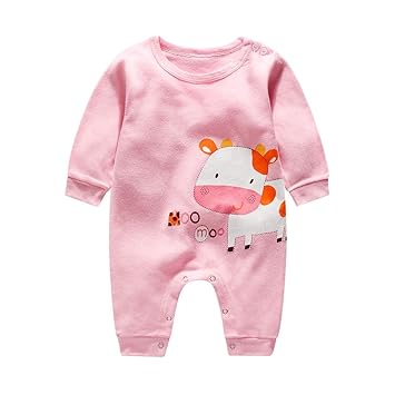 Amazon 乳牛 綿生地 かわいい ベビー服 おしゃれ 赤ちゃん服 女の子