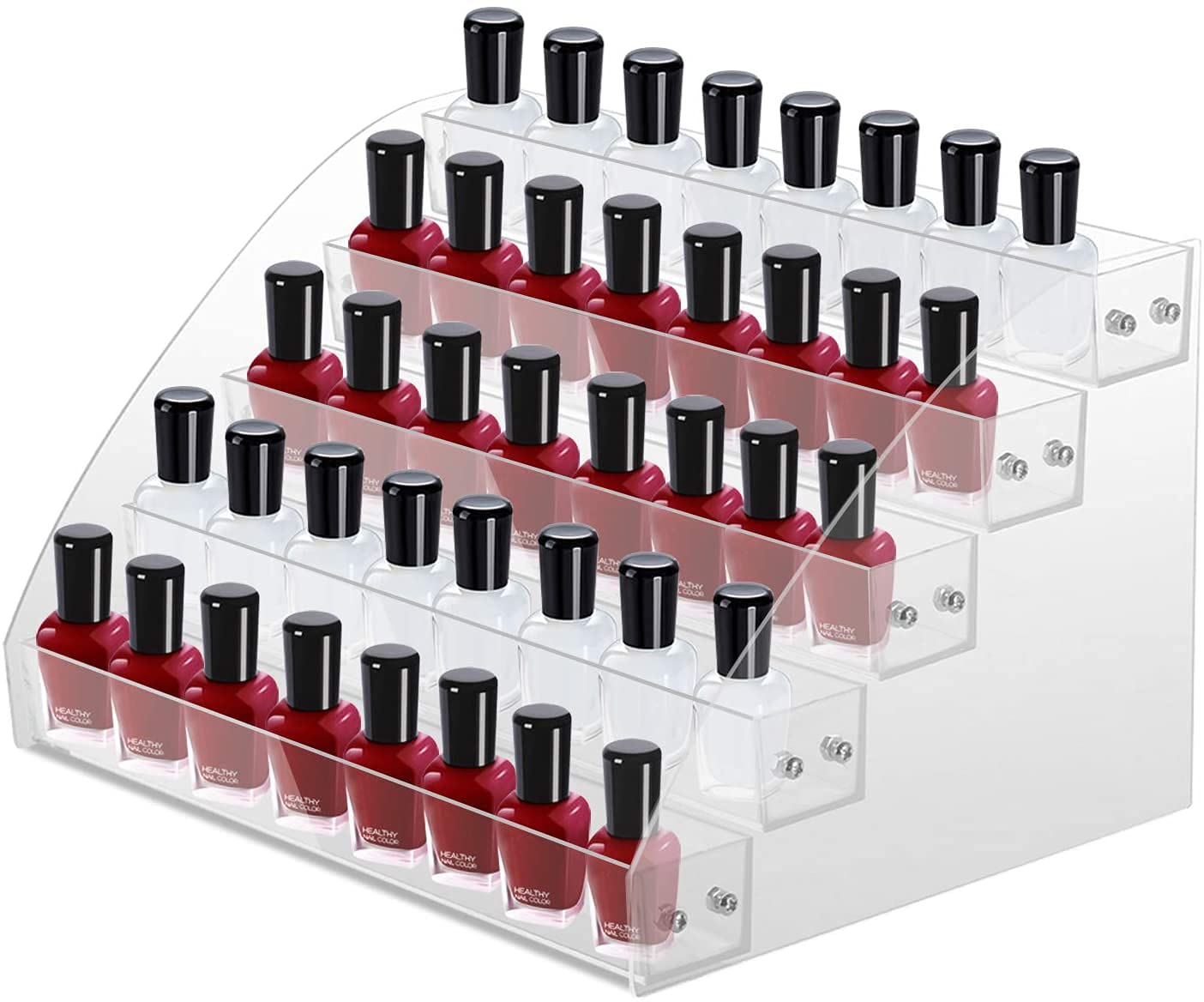 Nail Polish Organiser, Acrylic Nail Polish Holder Organizer Clear Eyeglasses Display Tabletop Display Essential Oil Stand Jewelry Display Rack(5 Tiers)