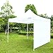 Ohuhu Canopy Tent with Screen, 10 X 10 Ft Pop-Up Canopy Tent, Instant Shelter Canopy with Sidewall Sun-Shade Wall & Wheeled Carrying Bag, White