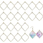 CHGCRAFT 20 Pcs Open Back Bezel Pendants Hollow Irregular Pendant for Resin Alloy Frame Charms Blank Hollow Pendant for Earrings Bracelets Necklaces Jewelry Making