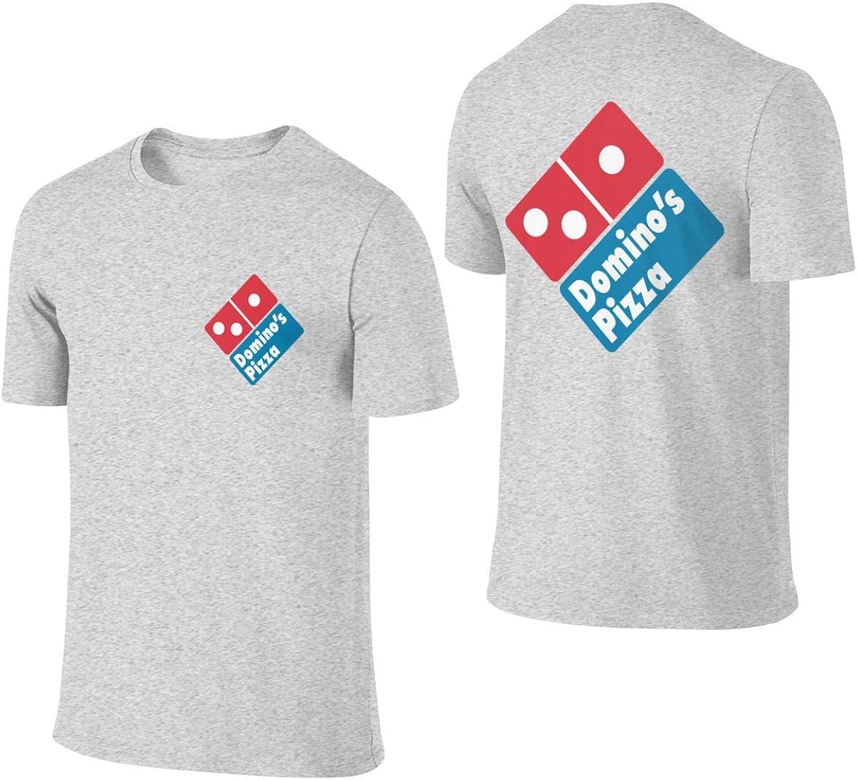 Men's Casual Domino's Pizza Tee T Shirt Short Sleeve O-Neck Cotton T-Shirt Sports Fitness Tops Plus Size