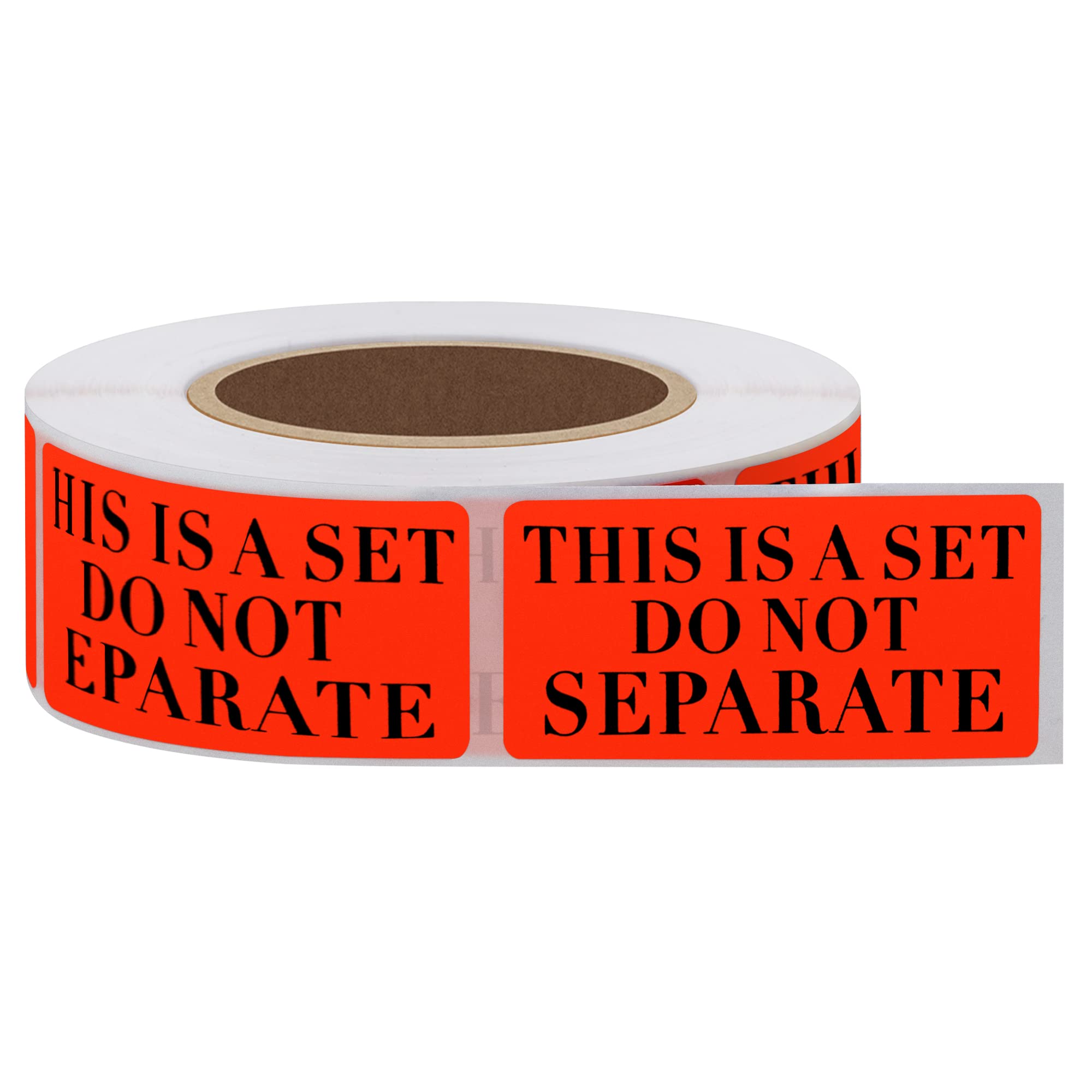 25x51mm This is a Set Do Not Separate Labels 500 Stickers for Retail Thrift Stores, Fluorescent Paper (Red)