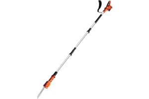 Ukoke Powerful 40V 8-Inch Cordless Pole saw with 2.0Ah Battery and Charger Included - Make Tree Trimming a Breeze!