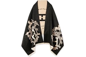 EXTREE Scarfs for Women Pashmina Silky Shawl Wrap for Evening Dressing Blanket Open Front Poncho Cape