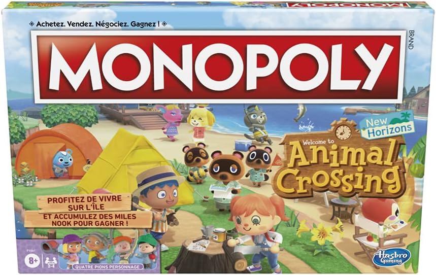 Monopoly Animal Crossing New Horizons Game Board 8+ French Edition