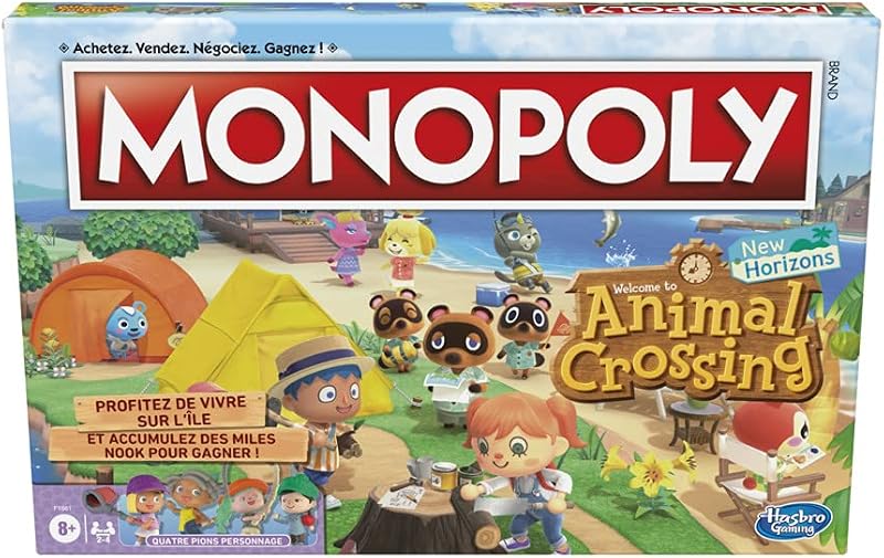 Monopoly Animal Crossing New Horizons Game Board 8+ French Edition
