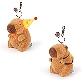Adorlynetty Capybara Keychain Capybara Stuffed Animal Cute Capybara Plush Keychain Soft Capybara Bag Pendant