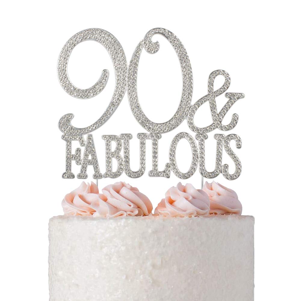 Baking Accs Cake Decorating Blue 90th Birthday Cake Topper Decorations Cake Toppers