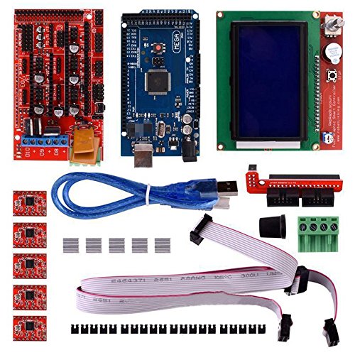 REFURBISHHOUSE1set Color Random 3D Printer Kit RAMPS 12864 LCD Controller MEGA2560 R3 A4988 Drive 30 20 5cm