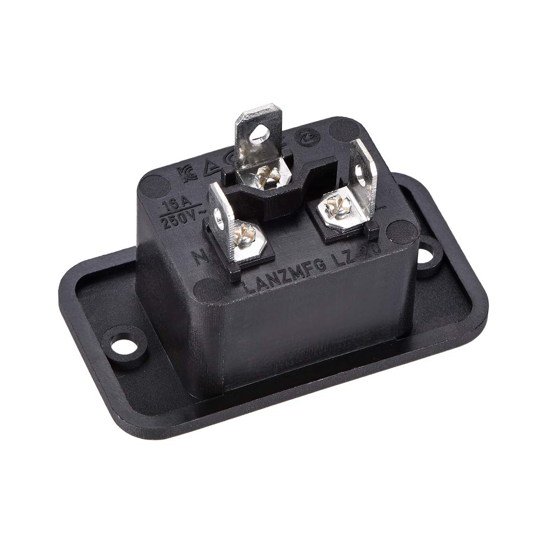 Mua uxcell C20 Panel Mount Plug Adapter AC 250V 16A 3 Pins IEC Inlet ...