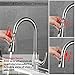 Touchless Kitchen Faucets with Pull Down Sprayer Brushed Nickel One-Handle High Arc Pullout Kitchen Sink Faucet with Innovative Dual-mode Sensor and Deck Plate, Best Commercial Kitchen Faucet