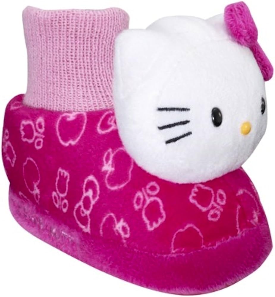 Sanrio Hello Kitty Slippers Shoes Sock Top Pink for Todders XL Extra Large 5t [ 11