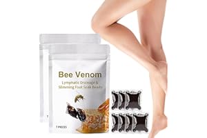 EXGYAN Lukmlca Bee Venom Lymphatic Drainage & Slimming Foot Soak Beads, Luklmca Bee Venom Foot Soak, Body Detox Foot Soak Beads (2Packs-14PCS)