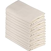 DG Collections Flour Sack Dish Towels for Kitchen, Set of 12 (27 x 27 Inches), Multi-use White Kitchen Towels, 100% Cotton, H