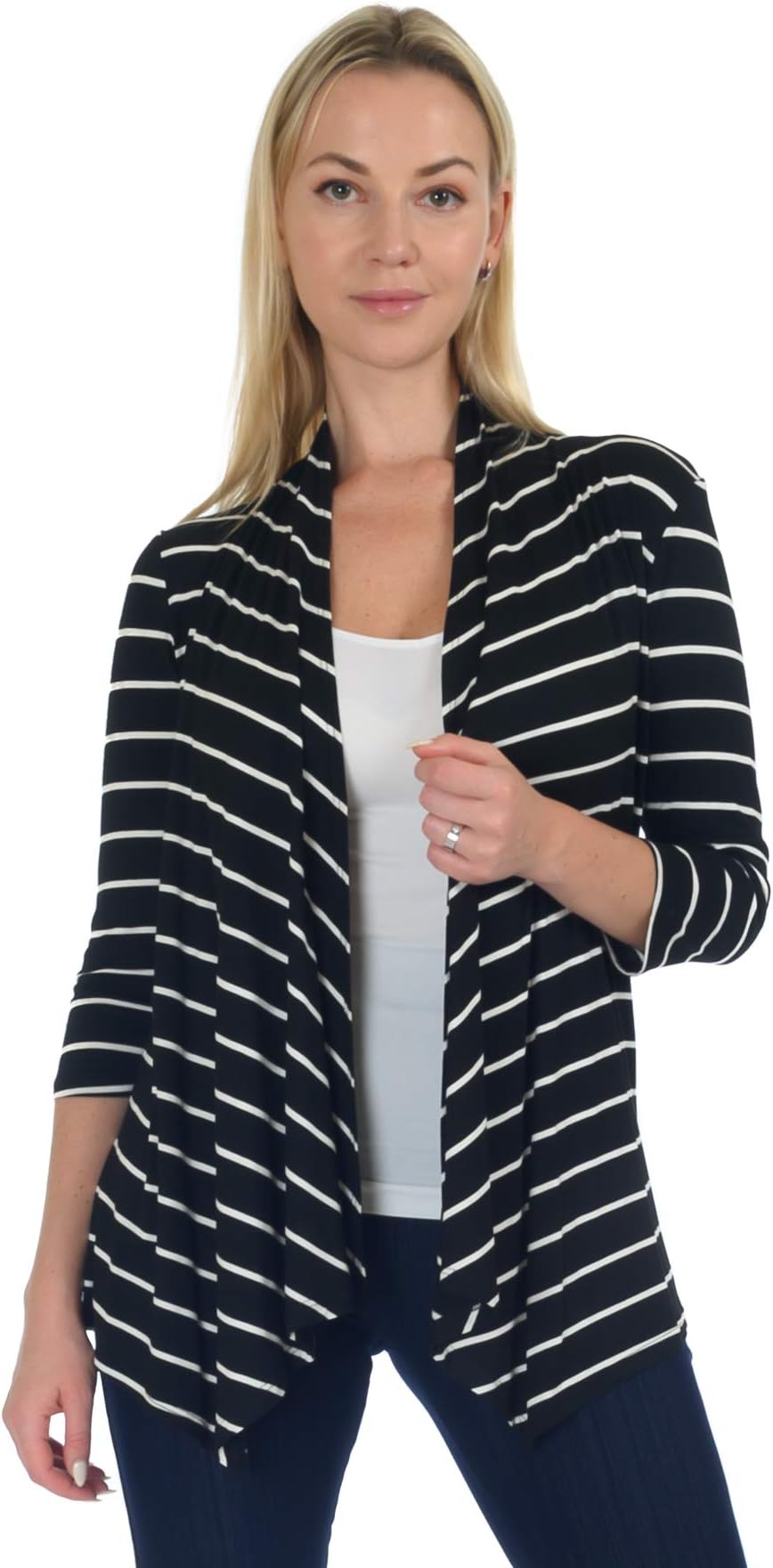SR Women's Basic Various Style Sleeve Open Cardigan (Size: Small-5X)