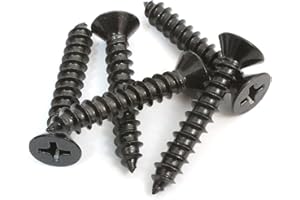 Bolt Dropper #8 x 1-1/2-Inch Wood Screws, Pack of 100 - Black Xylan Coated Stainless Steel Flat Head Phillips Screws - Corrosion Resistant for Wood, Drywall Applications, and Outdoor Projects