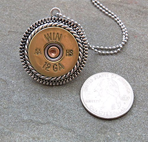 Shotgun Shell Bullet Necklace Win Brass 12 gauge - Thumbnail 2
