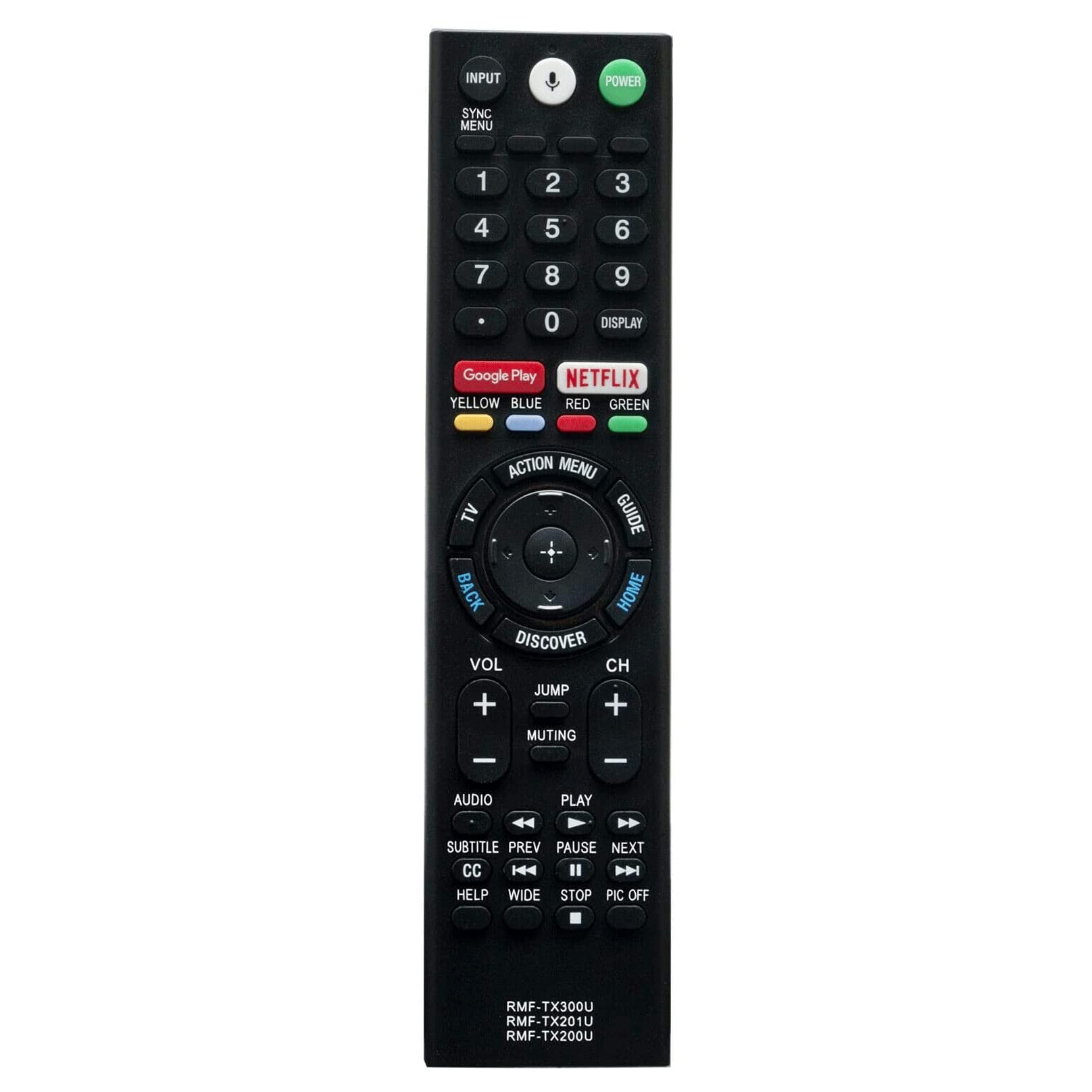 VINABTY RMF-TX200P RMF-TX200E RMF-TX300U RMF-TX200U RMF-TX201U Remote control replaced Compatible with Sony BraviaTV KD-77A1 KD-75XE9405 KD-65XE8505 KD-75XE8505 KD-49XE8004 KD-55A1 KD-43XE8004