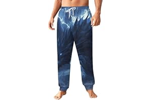 Flying Dragon with Thick Clouds Mens Sweatpants Athletic Workout Pants Gym Track Running Jogger with Pocket