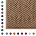WaterHog Diamond Fashion | Commercial-Grade Entrance Mat - Indoor/Outdoor Quick-Drying, Stain Resistant Door Mat (Medium Brown, 12.2' Length x 6' Width x 3/8" Thick) primary