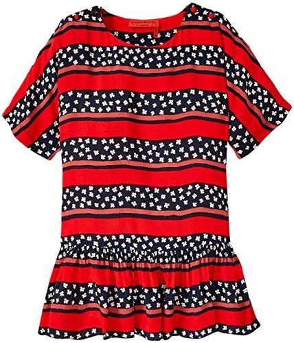 Sonia Rykiel Enfant Girls' Short Sleeve Dress with Flare Bottom