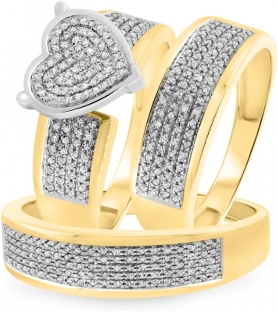 Aazon.co: FYBIOD Anillos De Hoja De Corazón De Oro De 10 Quilates Y