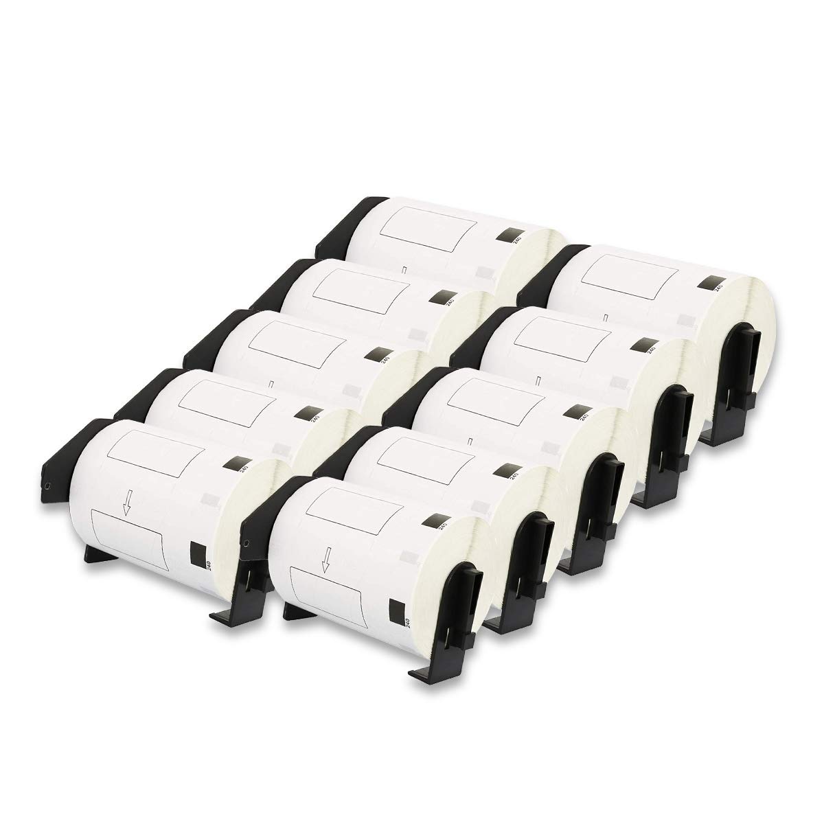 10×DOREE DK-11241 DK11241 102 x 152 mm Compatible Shipping Labels Rolls (200 Labels per Roll) for Brother P-Touch QL-1050, QL-1050N, QL-1060N, QL-1100, QL-1110NWB Label Printers (10 Packs)