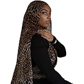 ZGMYC Watercolour Floral Printed Hijab Scarf for Women Soft Modal Cotton Instant Hijab Head Wraps Shawls Long Scarves