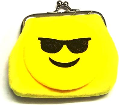 Emoji Designed Mini Coin Purse in Velvet Finish - Clutch - 5
