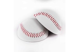 BUFFALO BOTTLE CRAFT Half Baseball for Baseball Craft Creativity, 3-Dimensional Leather Baseball, as Part of Baseball Room Decor, Baseball Decor Boys Room or Baseball Gift.