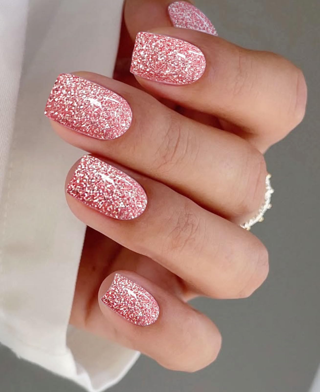 JMEOWIO Gel Nail Stickers Glitter Semi Cured Gel Nail Strips Wraps UV/LED Nails Art Design Decoration Accessories